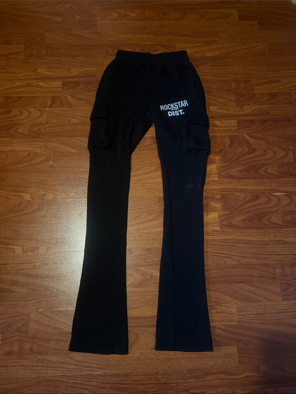 Men’s Rockstar Original Black stacked Cargo Jogger Pants
